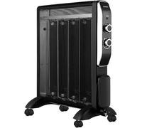 Svan Radiador Mica Eléctrico Bajo Consumo Negro Scrm2000n. 2000w, 2 Niveles De Potencia, Termostato Regulable, Calefacción Por Placa Mica, Sensor Antivuelco[Z1006]
