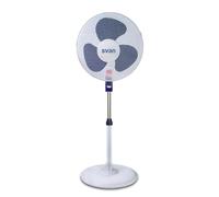 Svan Ventilateur sur Pied Blanc et Bleu, SVP401600OBA. 3 Vitesses, Taille 16", Oscillant, 3 Pales, 25 m2