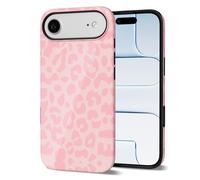 Svanove Coque de téléphone à imprimé guépard pour iPhone 17 Air - Coque de téléphone pour femme - Motif esthétique Y2k - Fine coque rigide en plastique - Rose