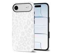 Svanove Coque de téléphone à imprimé guépard pour iPhone 17 Air - Coque de téléphone pour femme - Motif esthétique Y2k - Fine coque rigide en plastique - Blanc