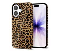 Svanove Coque de téléphone à imprimé guépard pour iPhone 17 avec motif léopard mignon pour femmes, luxe tendance, rétro cool imprimé animal, motif esthétique Y2K, coque rigide fine en plastique