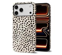 Svanove Coque de téléphone à imprimé guépard pour iPhone 17 Pro - Coque de téléphone pour femme - Motif léopard mignon - Luxe tendance - Rétro - Cool - Motif esthétique - Coque rigide en plastique