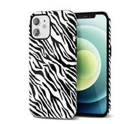 Svanove Coque de téléphone à motif zèbre pour iPhone 12/12 Pro, coque zèbre mignonne pour filles et femmes, design de mode rétro tendance de luxe avec motif animal, coque extérieure en plastique dur