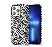 Svanove Coque de téléphone avec imprimé zèbre pour iPhone 13 Pro Max - Coque de protection pour femme et fille - Motif imprimé animal - Motif esthétique - Noir