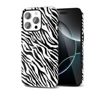 Svanove Coque de téléphone avec imprimé zèbre pour iPhone 16 Pro - Coque de protection pour femmes et filles - Motif zèbre mignon pour femmes et filles - Luxueuse tendance - Rétro - Imprimé animal