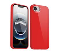 Svanove Coque en silicone pour iPhone 16e - Gel de caoutchouc souple brillant - Jolie coque de protection en plastique simple unie pour femme et fille - Coque fine et flexible en TPU résistant aux