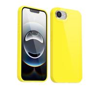 Svanove Coque en silicone pour iPhone 16e - Gel de caoutchouc souple brillant - Jolie coque de protection en plastique simple unie pour femme et fille - Fine et flexible - TPU - Jaune