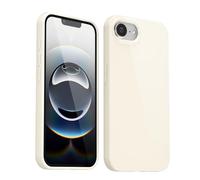 Svanove Coque en silicone pour iPhone 16e - Gel de caoutchouc souple brillant - Jolie coque de protection en plastique simple unie pour femme et fille - Fine et flexible - TPU - Pierre beige