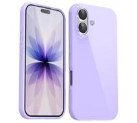 Svanove Coque en silicone pour iPhone 17 - Gel de caoutchouc souple brillant - Jolie coque de protection en plastique simple unie pour femme et fille - Fine et flexible - TPU - Lilas violet lavande