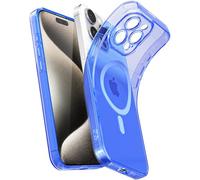 Svanove Coque magnétique transparente pour iPhone 15 Pro Max, compatible avec MagSafe, fine et transparente, sans danger pour femme et fille, mignonne en silicone souple fluorescent vif avec