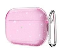 Svanove Coque transparente à paillettes pour Airpods Pro 3e génération, accessoires en silicone pour Airpods 3e génération, étui en gel de caoutchouc souple pour femmes et filles, jolie coque de