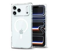 Svanove Coque transparente pour iPhone 17 Pro Max - Bord rectangulaire magnétique compatible avec Magsafe - Design Y2k - Coque de téléphone unique pour femme - Fine et fine en caoutchouc de silicone