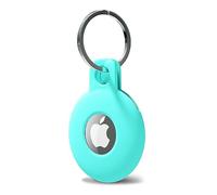 Svanove Porte-clés en silicone pour Airtag avec porte-clés, coque Air Tag - Accessoires mignons pour enfants, bagages, collier de chien de voiture, compatible avec étui Apple Airtag étanche, bleu