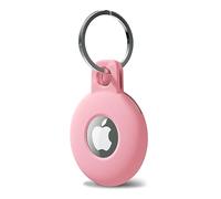 Svanove Porte-clés en silicone pour Airtag avec porte-clés, coque Air Tag - Accessoires mignons pour enfants, bagages, collier de chien de voiture, compatible avec étui Apple Airtag étanche, rose