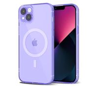 Svanove pour iPhone 13 Mini Coque Compatible avec MagSafe, Transparente Magnétique Protection de l'objectif Etui Housse, Pleine Silicone Cover, Coque Mat Translucide Mince Antichoc, Violet Clair