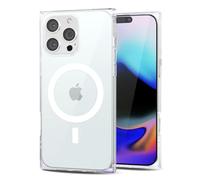 Svanove pour iPhone 16 Pro Max Coque Compatible avec MagSafe, Transparent Rectangulaire Carré Coque de Téléphone Protecteur d’Appareil Photo, Magnétique Antichoc Coque Souple, Transparent