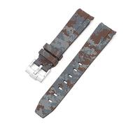 Svapo Bracelet de montre en caoutchouc fluoré naturel, extrémité incurvée, 20mm, remplacement pour bracelet Rolex, nouveau bracelet de montre vert Submariner Explorer 2 rôles(Digital Brown)