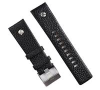 Svapo Nouveau 22 24 26 28mm Rivet Litchi Texture Véritable Bracelet En Cuir Pour Diesel Noir Marron Bracelet De Montre Bracelet Poignet Boucle, 22mm, Agate