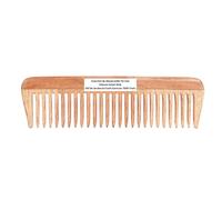 SVATV Peigne fabriqué à la main en bois de margousier pour démêler les cheveux épais, bouclés et ondulés, antistatique et respectueux de l'environnement fabriqué en Inde N-82