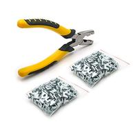 Svauoumu Kit de Pinces et Pinces Cage en Fer, UtiliséEs Pour la Construction Et L'Entretien des Cages de Lapin,Chat Et de Chien et de BarbeléS(600 Clips)