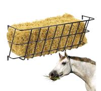Svauoumu Ratelier a Foin pour Chevre, Mangeoire à ChèVres SurdimensionnéE Porte-Foin Mural pour ChèVres, Mangeoire à BéTail Suspendue pour Moutons et Chevaux, Facile à Installer à la Ferme (Noir)