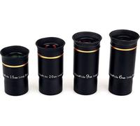 Svbony Eyepiece Set 1.25 inch 6 mm 9 mm 15 mm 20 mm telescope eyepiece set, 66 degree wide angle eyepiece, FMC coating with long eye relief for planetary observation