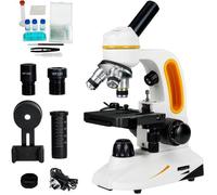 Svbony SM202 Microscope,80X-2000X Grossissement Biologique Microscope, Double éclairage LED avec échelle amovible, pour