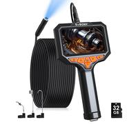 Svbony SM501 Caméra endoscopique avec lumière, 1920P HD, Câble semi-rigide de 5m, IP67 étanche, Carte TF 32GB Ecran IPS 4.3", 8 lumières LED