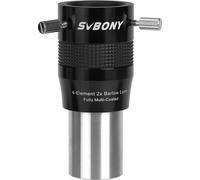 Svbony SV216 Lentille de Barlow 2X, 1,25 pouces Barlow métal 4 éléments Lentille apochromatique FMC pour télescope pour la photographie planétaire et l'observation