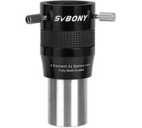Svbony SV216 Lentille de Télescope Barlow 2X, 1,25 Pouces Métal Barlow 4- Eléments Apochromatic FMC Lentille, pour la Photographie