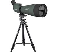 Svbony SV28 25-75x100mm longue-vue avec trépied, grand champ de vision, images claires et claires, HD Bak4 FMC Spotter Scope avec adaptateur smartphone, pour tir sur cible, observation des oiseaux