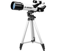 Svbony SV501P Télescope pour enfants, 60mm d'ouverture 400mm lunette pour enfants, Télescope réfracteur d'astronomie avec trépied réglable, cadeau pour la fête des enfants