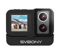 SVBONY SVGo (2e) Caméra Action 4k 30fps, Étanche pour la Nuit/Faible Luminosité, Double Objectif F2.0/F1.4, Champ de Vision 145 °, Double Écran IPS pour Les Voyages et Les Vlogs