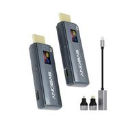 Svbony TransAir1 HDMI sans Fil, Transmetteur HDMI 4K 1080P Portée de 80M, Écran Couleur OLED, 2.4G/5G 9 Canaux, 0.06s Latence, pour PC vers TV HD, Écran de conférence, Projecteur