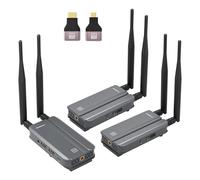 SVBONY TransAir3 HDMI sans Fil Émetteur et 2 Récepteur, Extension HDMI sans Fil 1080P/60FPS 100m de Portée, App Surveillance, 0.06s Latence, Télécommande IR, pour Ordinateur Portable, TV, Projecteur