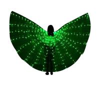 SVCEQZE Ailes de Papillon à LED,Ailes de Danse Orientale avec bâtons pour Adulte | Belly Dance Wings Glow Cape Rainbow Wings Costume avec bâton télescopique