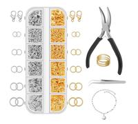 SVCEQZE Anneaux de Jonction pour la Fabrication de Bijoux - 1200 Pièces Outils de Réparation de Bijoux,Accessoires de Mode et Cadeaux pour Toutes Occasions: Été, Hiver, Voyage, Anniversaire, Plage,