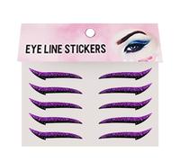 SVCEQZE Autocollants Eye Liner Réutilisables - Bande Adhésive pour Fard à Paupières,Disque Maquillage Portable pour Voyage Spectacle Danse, 10 Pièces Résistant à l'Eau