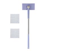 SVCEQZE Balai de Salle de Bain - Balai à poussière Plat avec Serviettes de Nettoyage, Ensemble de serpillères de Nettoyage, serpillère sèche et Humide pour Bois, Bois Dur, stratifié, carrelage