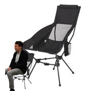 SVCEQZE Chaise de Camp, chaises Pliantes pour l'extérieur,Chaise de Lune de Jardin extérieur | Siège Compact Ultra léger Pliable avec Support de tête pour la pêche à la Plage de randonnée de pic en