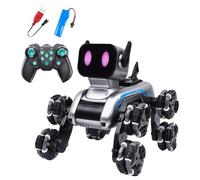 SVCEQZE Chien Télécommandé - Robot Chiot Intelligent Jouet,Robot Chiot Intelligent à Huit Roues pour Intérieur et Extérieur, Jeux d'