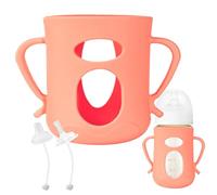 SVCEQZE Couvercle de bouteille de lait, manchon de bouteille de lait,Manchon de bouteille de voyage en silicone | Porte-biberon Anti-casse, manchon de bouteille de voyage de qualité alimentaire avec