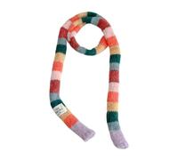 SVCEQZE Écharpe d'Hiver pour Femmes | Multicolore Fine Rayé En Tricot Enveloppe De Cou,Écharpe pour Femmes | pour protection du cou en automne et par temps froid, pour les activités de plein air,