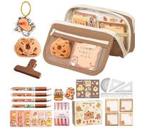 SVCEQZE Ensemble Papeterie Capybara, 13.5x7.5x23 Cm Trousse Capybara avec Fourniture Crayon À Papier Stylo, Fournitures Scolaires De Grande Capacité pour Filles Et Garçons Fourniture Scolaire
