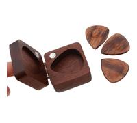 SVCEQZE Étui pour médiators de guitare - Boîte de rangement carrée en bois pour guitariste et basse, Attribut unique, Refer to description, Unisexe