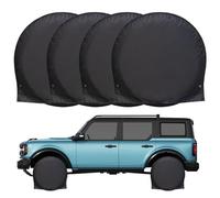 SVCEQZE Housse de Roue pour Remorque | Protection pour 4 Roues de Voiture,Protection de Roue en Tissu Oxford pour Caravane Camion Camping-Car Utilisation Extérieure et Routière