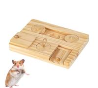 SVCEQZE Jouets d'enrichissement pour cochons d'Inde, jouets d'enrichissement interactifs en bois, jouets de recherche de nourriture, distributeur de friandises amusant, jouets à renifler pour animaux
