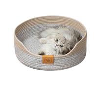 SVCEQZE Lits pour Chats d'intérieur lavables, lit Confortable pour Chat | Petit lit pour Chien griffoir pour Chat Rond | Lit apaisant pour Chien, lit pour Animaux de Compagnie, lit à Beignet pour