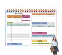 SVCEQZE Livre de budget - Organiseur financier hebdomadaire - Suivi des dépenses - Carnet de notes - Organiseur de factures - Avec couverture imperméable - Journal budgétaire