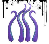 SVCEQZE Lot de 4 tentacules de pieuvre gonflées effrayantes pour Halloween, pour les fenêtres, les fêtes, l'extérieur et le jardin, avec dimensions extra larges pour façades de maison, jardin